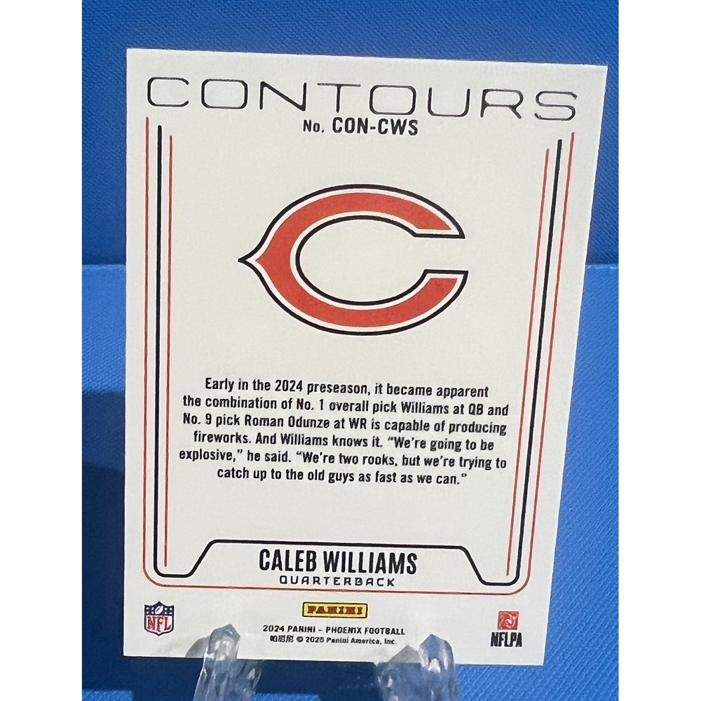 2024 Panini Phoenix Caleb Williams Contours Rookie RC CON-CWS Chicago Bears QB - Picture 3 of 10